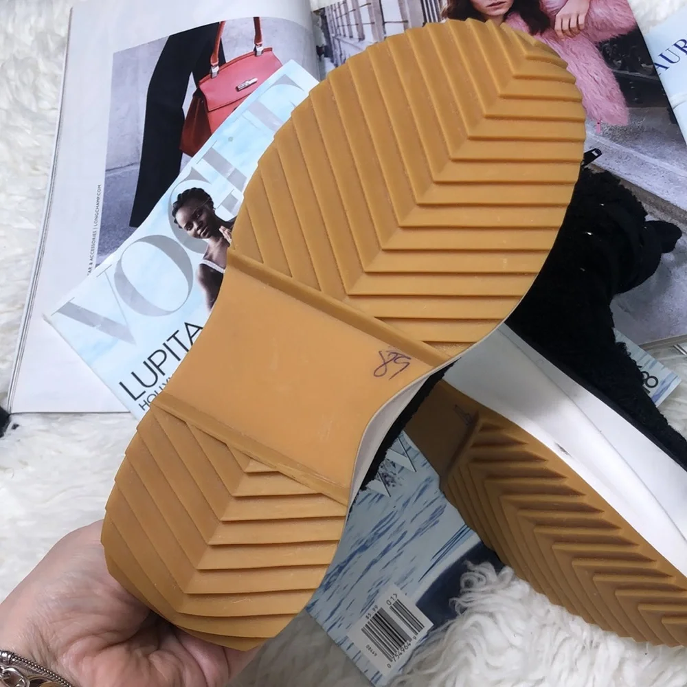 Steve Madden Shaft Faux Fur Platform Sneakers - Picture 14 of 16